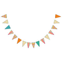 Chevron Stripe en Polka Dot Vlag Banner
