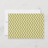 Chevron Stripe - gele uitnodiging - invoegen (Achterkant)