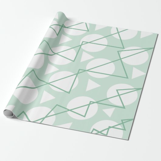 Chevron Stripe Geometric Pattern Cadeaupapier (Uitgerold)