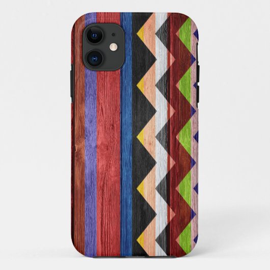 Chevron Stripe Modern Wood Case-Mate iPhone Case (Achterkant)