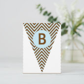 Chevron Stripe Party Flag Bunting Banner Post Card Briefkaart (Staand voorkant)