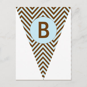 Chevron Stripe Party Flag Bunting Banner Post Card Briefkaart