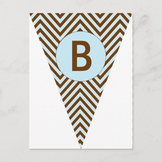 Chevron Stripe Party Flag Bunting Banner Post Card Briefkaart (Voorkant)