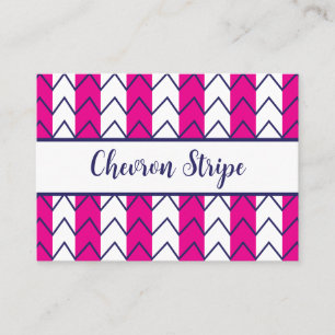 Chevron Stripe Roze en White Geometric Pattern Visitekaartje