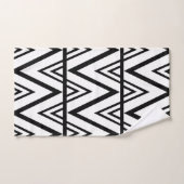 Chevron Stripe Zwart-wit Chevron Stripe Bad Handdoek (Handdoek)