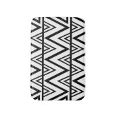 Chevron Stripe Zwart-wit Chevron Stripe Badmat (Voorkant Verticaal)