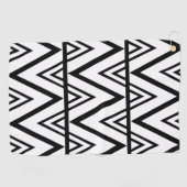 Chevron Stripe Zwart Wit Chevron Stripe Golfhanddoek (Horizontaal)