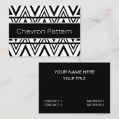 Chevron Stripe Zwart-wit Chevron Stripe Visitekaartje (Voorkant / Achterkant)