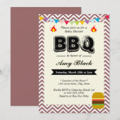 Chevron Stripes Baby shower BBQ Party-uitnodiginge Kaart (Voorkant / Achterkant)