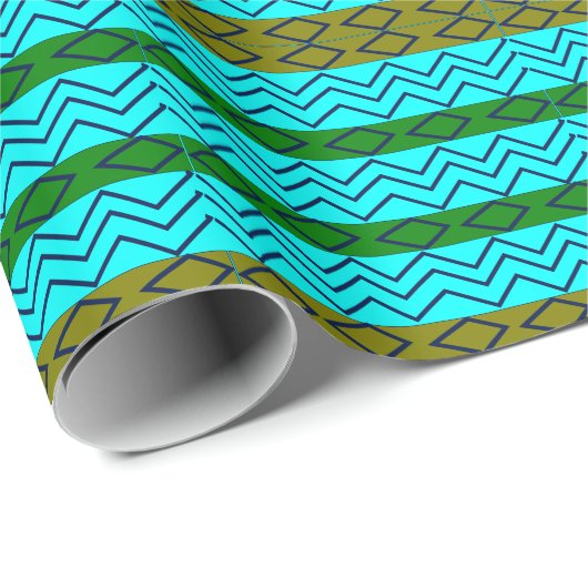 Chevron Stripes Geometric Pattern Cadeaupapier (Rol Hoek)