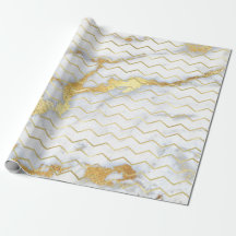 Chevron Stripes Gold Metallic Grey Marble Lines