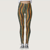 Chevron Stripes in Earth Tones Leggings (Voorkant)