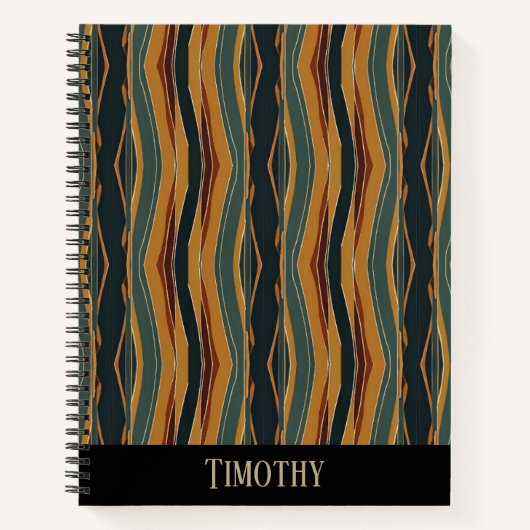 Chevron Stripes in Earth Tones Notitieboek (Voorkant)