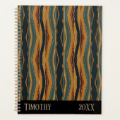 Chevron Stripes in Earth Tones Planner (Voorkant)