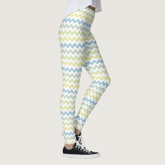Chevron Stripes in pastelkleuren Leggings (Rechts)