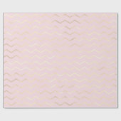 Chevron Stripes Lines Gold Metallic Pink Elegant Cadeaupapier (Vlak)