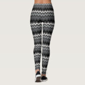 Chevron Stripes op donkergrijs Leggings (Achterkant)