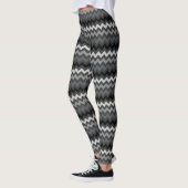 Chevron Stripes op donkergrijs Leggings (Links)