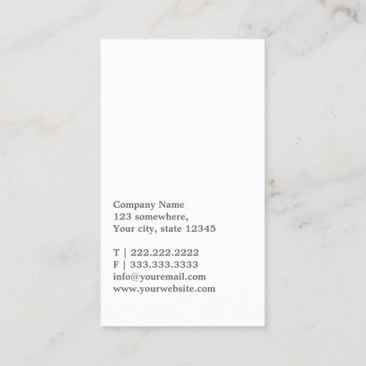 Chevron Stripes Psychiatrist Visitekaartje (Achterkant)