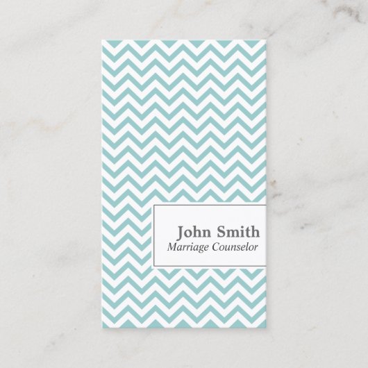 Chevron Stripes Visitekaartje voor huwelijksbegele (Voorkant)