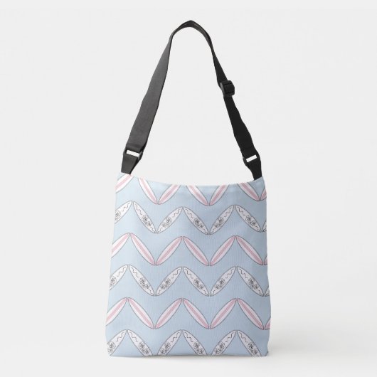 Chevron Surfer Print Cross Body Bag Crossbody Tas (Voorkant)
