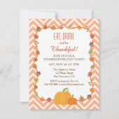 Chevron Thanksgiving Invitaties Kaart (Voorkant)