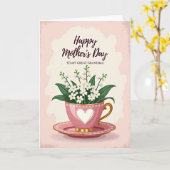 Chevron Thee Bouquet Liefde Kaart (Gele Bloem)