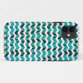 Chevron Tiger Black en Blauwgroen afdrukken Case-Mate iPhone Case (Achterkant (horizontaal))