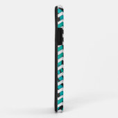 Chevron Tiger Black en Blauwgroen afdrukken Case-Mate iPhone Case (Achterkant/rechts)