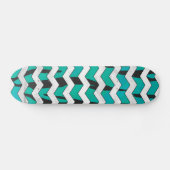 Chevron Tiger Black en Blauwgroen afdrukken Persoonlijk Skateboard (Horizontaal)