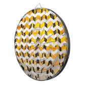 Chevron Tiger Black en Oranje print Dartbord (Voorkant Rechts)