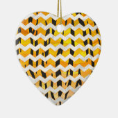 Chevron Tiger Black en Oranje print Keramisch Ornament (Rechts)