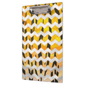 Chevron Tiger Black en Oranje print Klembord (Links)