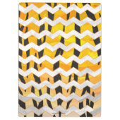 Chevron Tiger Black en Oranje print Klembord (Achterkant)