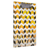 Chevron Tiger Black en Oranje print Klembord (Rechts)