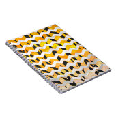 Chevron Tiger Black en Oranje print Notitieboek (Rechterzijde)