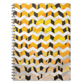Chevron Tiger Black en Oranje print Notitieboek (Voorkant)