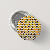 Chevron Tiger Black en Oranje print Ronde Button 3,2 Cm (Voorkant /achterkant)