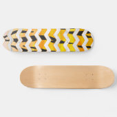 Chevron Tiger Black en Oranje print Skateboard (Horizontaal)