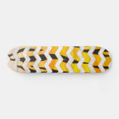Chevron Tiger Black en Oranje print Skateboard (Horizontaal)