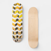 Chevron Tiger Black en Oranje print Skateboard (Voorkant)