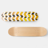 Chevron Tiger Black en Oranje print Skateboard (Horizontaal)