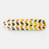 Chevron Tiger Black en Oranje print Skateboard (Horizontaal)