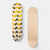 Chevron Tiger Black en Oranje print Skateboard (Voorkant)
