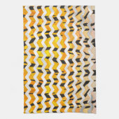 Chevron Tiger Black en Oranje print Theedoek (Verticaal)