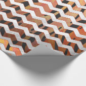 Chevron Tiger Hot oranje en zwart afdrukken Cadeaupapier (Hoek)