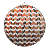 Chevron Tiger Hot oranje en zwart afdrukken Dartbord (Voorkant)