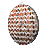 Chevron Tiger Hot oranje en zwart afdrukken Dartbord (Voorkant Rechts)