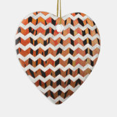 Chevron Tiger Hot oranje en zwart afdrukken Keramisch Ornament (Rechts)