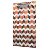 Chevron Tiger Hot oranje en zwart afdrukken Klembord (Links)